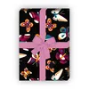 Schmetterlings Geschenkpapier im Retro Look, schwarz - Produktbild-Vorschau 2