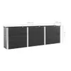 Garten-Hochbeet 300x100x91 cm WPC Grau Produktbild-Vorschau 6