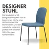 Albatros Esszimmerstühle 4er Set ENNA, blau - stapelbar, Produktbild-Vorschau 3