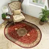 Teppich Oval Wohnzimmer Schlafzimmer Kurzflor Klassisch Produktbild-Vorschau 1