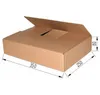 A cardboard box with dimensions indicated. Anteprima dell’immagine prodotto