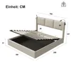Letto imbottito INONEFT 160x200 cm con LED e USB, letto a Anteprima dell’immagine prodotto 5