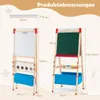 COSTWAY Kinder Tafel Holz, doppelseitige Spieltafel mit Produktbild-Vorschau 3