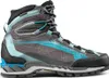 Damenbergschuh "Trango Tech Woman Gtx" von La Sportiva; grau mit blauen Akzenten; für Bergsport geeignet. Voir les images du produit