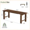 Massivholz Schreibtisch, extra langer Computertisch ca. 200 Produktbild-Vorschau 2