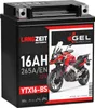 LANGZEIT YTX16-BS GEL Motorradbatterie 12V 16Ah 265AEN Gel Produktbild-Vorschau 1