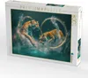 CALVENDO Puzzle Tiger springen durch Ringe. | 1000 Teile Produktbild-Vorschau 2