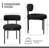 Hawthyhome  Esszimmerstühle(2St) Teddy Stoff Runde Boucle Produktbild-Vorschau 7