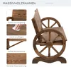 Outsunny 2-Sitzer Gartenbank Massivholz mit Armlehne, Produktbild-Vorschau 4