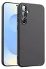 A black phone case is shown next to a smartphone. Produktbild-Vorschau