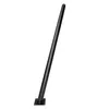 A single black metal furniture leg is shown against a white background. Voir les images du produit