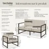 Salon de jardin COMOSA pour 4 personnes - marron/beige Voir les images du produit 6