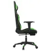 vidaXL Gaming-Stuhl mit Massage & Fußstütze Schwarz & Grün Produktbild-Vorschau 11