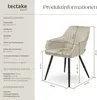tectake® Esszimmerstuhl Marilyn gepolstert, in Samtoptik, Produktbild-Vorschau 7