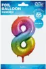 Tęczowy Balon Foliowy B&C Cyfra 8 - Idealny na Urodziny! Aż Podgląd zdjęcia produktu 2
