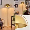 Bagnoli Stehlampe aus Metall in Goldfarben mit Fußschalter Produktbild-Vorschau 1