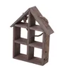Hängendes Wandregal in Hausform aus altem Holz Produktbild-Vorschau 1