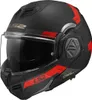 LS2 FF906 Advant Bend Klapphelm, schwarz matt/rot, M Produktbild-Vorschau 1