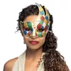 Maschera occhi veneziana colorata con glitter - Taglia Anteprima dell’immagine prodotto 6