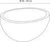 Differnz Lavabo Nusa Ø35-39 x 15 cm - Vasque à poser en Voir les images du produit 2