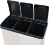 vidaXL Recyklační pedálový koš z nerezové oceli 54 l Náhled obrázku produktu 4