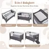 COSTWAY 5 in 1 Beistellbett klappbar, Reisebett mit Produktbild-Vorschau 5