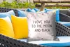 MuchoWow® Outdoor Kissen - Zitate - Ich liebe dich bis zum Produktbild-Vorschau 4