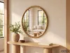 FineBuy Wandspiegel 60 cm Metall Design Hängespiegel Gold Produktbild-Vorschau 2