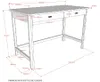 VIPACK - Schreibtisch mit 2 Schubladen, Ausf. Buche massiv Produktbild-Vorschau 3