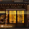 A storefront decorated with LED lights for the holidays. Produktbild-Vorschau