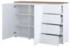 Buffet Liko mit 4 Schubladen und 2 Türen, Weiß und Produktbild-Vorschau 3