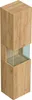 Badezimmer Hochschrank "Limes 150cm" Glaselement Eiche Gold Produktbild-Vorschau 2