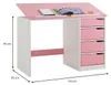 Kinderschreibtisch EMMA aus Kiefer Massivholz, weiß/rosa - Produktbild-Vorschau 7