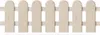A close-up view of a light-colored wooden picket fence. Produktbild-Vorschau