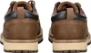 The back view of two brown leather shoes. Voir les images du produit
