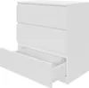 Kommode 70 cm - Weiß - 3 Schubladen - Sideboard - Produktbild-Vorschau 3