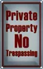 vianmo Blechschild 18x12 cm private Property No Trespassing Produktbild-Vorschau 1