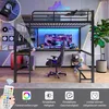 MODFU Hochbett 140x200 Jugendbett ohne Matratze mit Produktbild-Vorschau 5