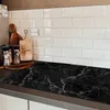 KitchenYeah© Herdabdeckplatte Marmor - Schwarz - Weiß - Produktbild-Vorschau 5