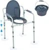 Toilettenstuhl, Nachtkommode mit Breiterem Toilettensitz, Produktbild-Vorschau 1
