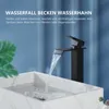 2x Badarmatur Schwarz Waschbecken Armatur Wasserfall Produktbild-Vorschau 5