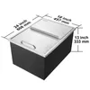 Pojemnik na lód VEVOR 55,23 l, 608 x 457 x 333 mm ze stali Podgląd zdjęcia produktu 8