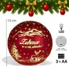 formano LED Deko-Kugel 15cm Rot mit Spruch Zuhause ist es Produktbild-Vorschau 2