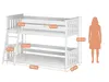 Hochbett 90x200 cm mit Rausfallschutz & zwei Lattenroste in Produktbild-Vorschau 2
