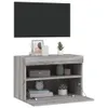 vidaXL Armoire TV murale avec lampes LED Gris Sonoma Voir les images du produit 7