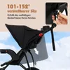 Jogging-Kinderwagen, faltbar mit verstellbarem Verdeck und Produktbild-Vorschau 4
