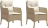 vidaXL Gartenstühle mit Kissen 2 Stk. Beige Poly Rattan Produktbild-Vorschau 1