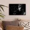Wanddeko 30x20 cm - Frau - Panther - Luxus - Schwarz - Weiß Produktbild-Vorschau 2