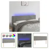 The Living Store LED Kopfteil Hellgrau 144x5x78/88 cm Samt Produktbild-Vorschau 7