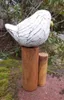 Freche Möwe auf Poller Statue maritime Deko Holz Handarbeit Produktbild-Vorschau 4